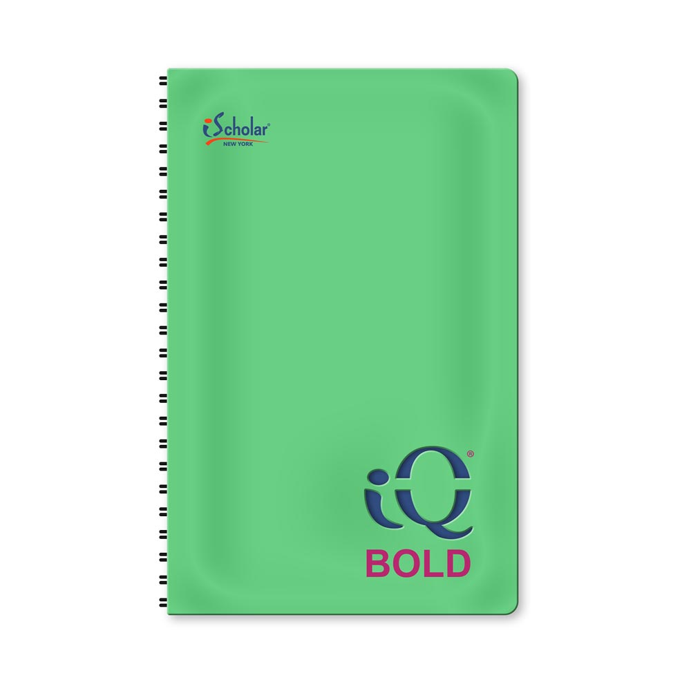 iQ BOLD Hidden Wire Notebook Narrow Ruled 9" x 7"  120 Sheets 50790
