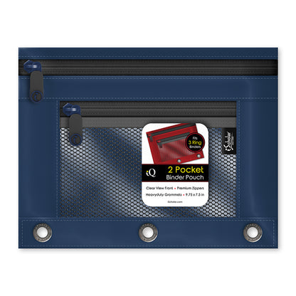 2 Pocket Mesh Binder Pouch with 3 Hole Punch 55013