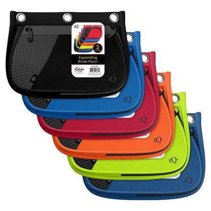 iQ+ 2 Pocket Mesh Expandable Pencil Case with 3 Hole Punch 55020
