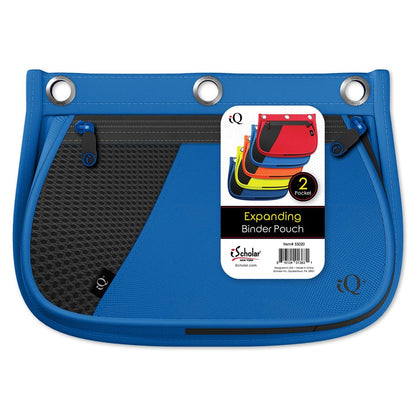 iQ+ 2 Pocket Mesh Expandable Pencil Case with 3 Hole Punch 55020