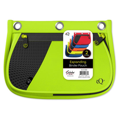 iQ+ 2 Pocket Mesh Expandable Pencil Case with 3 Hole Punch 55020