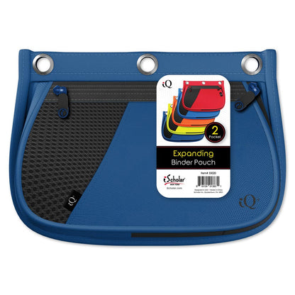 iQ+ 2 Pocket Mesh Expandable Pencil Case with 3 Hole Punch 55020