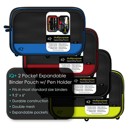 iQ+ 2 Pocket Expandable Binder Pouch with Pen Holder 55030