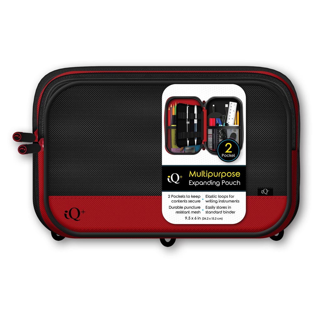 iQ+ 2 Pocket Expandable Binder Pouch with Pen Holder 55030