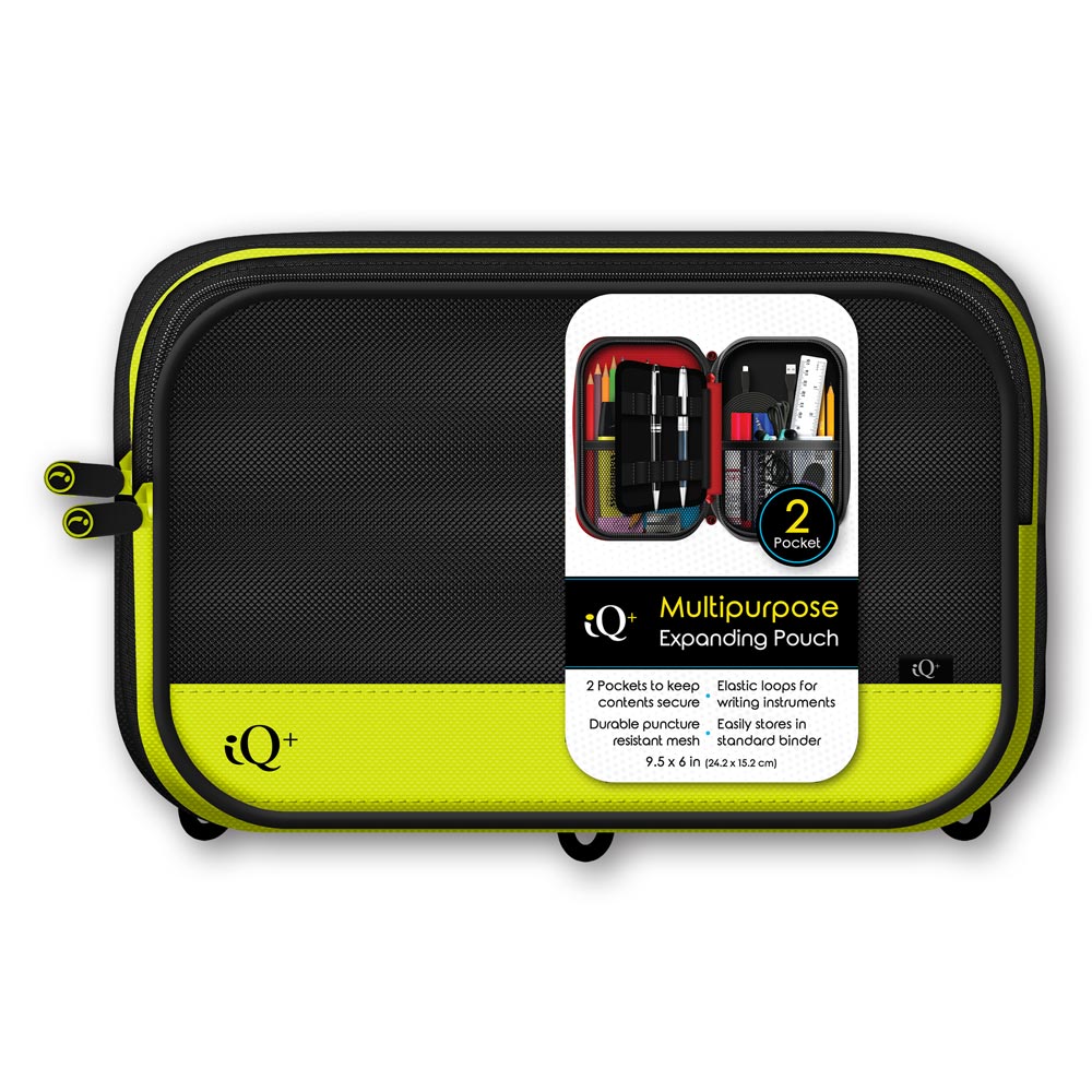 iQ+ 2 Pocket Expandable Binder Pouch with Pen Holder 55030