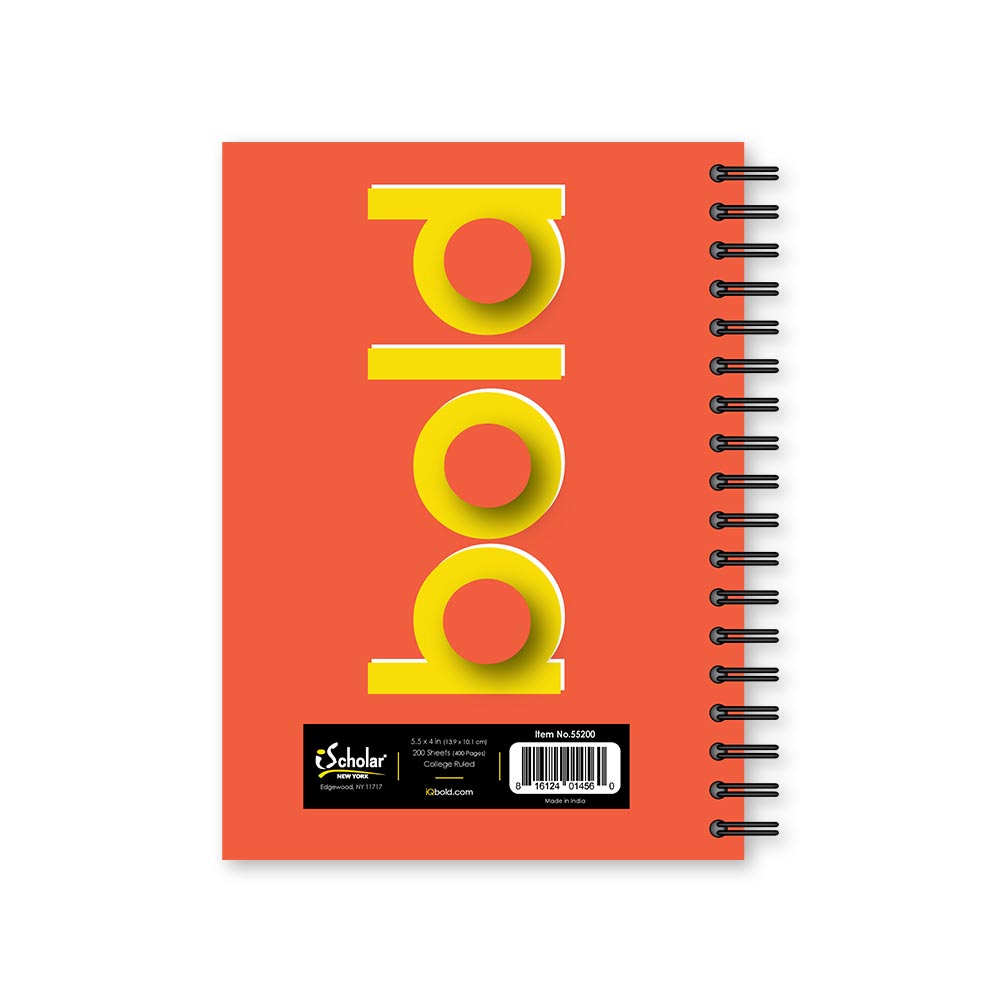 iQ BOLD Fat Book College Ruled 5.5 x 4in 200 Sheets 55200