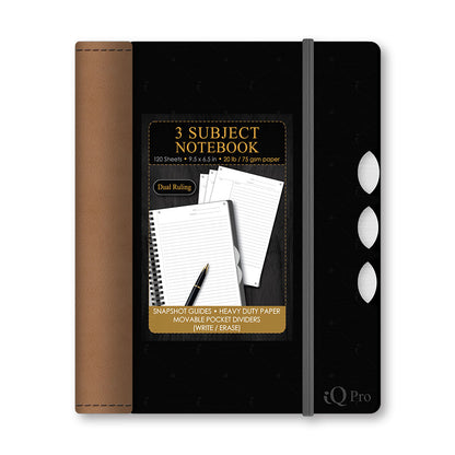 iQ Pro 3 Subject Notebook College Ruled - iQ Notes 9.5 x 6.5in 120 Sheets 56103