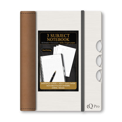 iQ Pro 3 Subject Notebook College Ruled - iQ Notes 9.5 x 6.5in 120 Sheets 56103