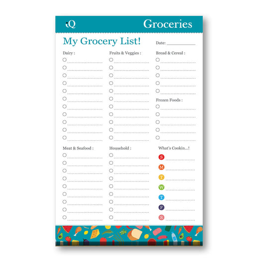 iQ Grocery List Pad 5 x 8in 50 Sheets 57050