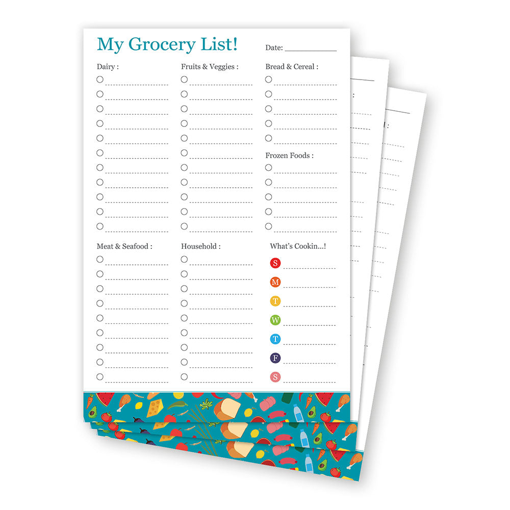 iQ Grocery List Pad 5 x 8in 50 Sheets 57050