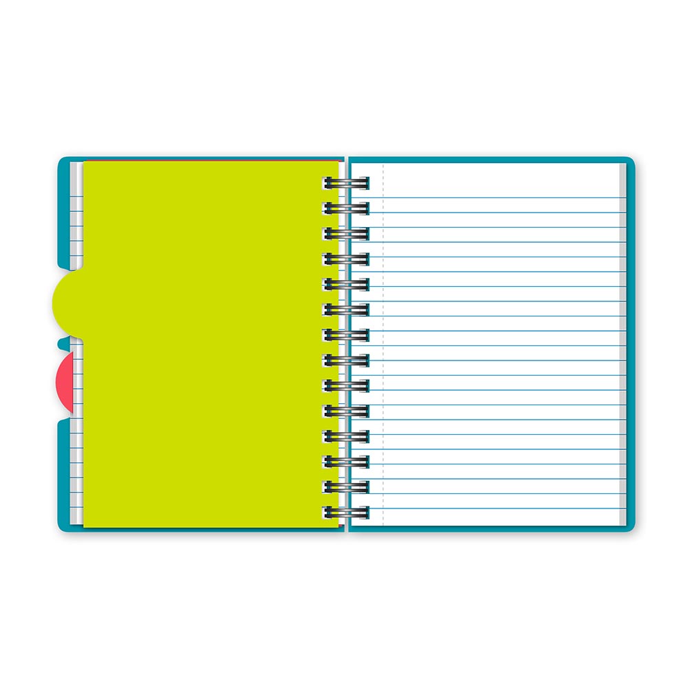 iQ Personal Poly Double Wire Notebook College Ruled 7" x 5" 100 Sheets 57502