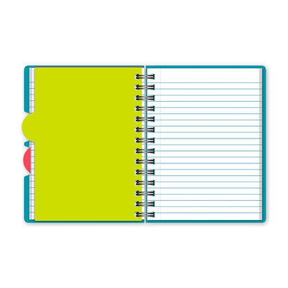 iQ Personal Poly Double Wire Notebook College Ruled 7" x 5" 100 Sheets 57502