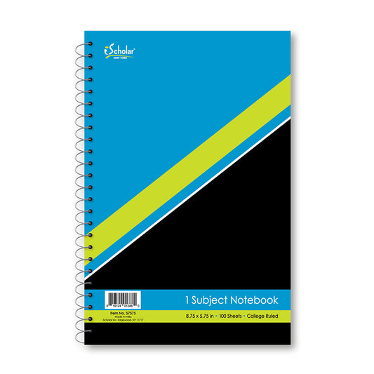 1 Subject Wirebound Notebook College Ruled 8.5 x 5.75in 100 Sheets 57575