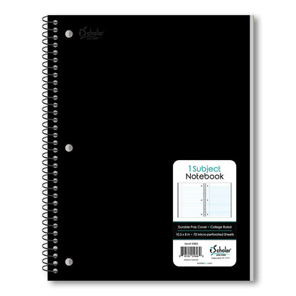 1 Subject Poly Notebook College Ruled 10.5" x 8" 70 Sheets 57802