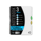 iQ 3 Subject Poly Double Wire Notebook College Ruled 8.35" x 6.5" 120 Sheets 58613