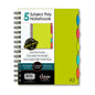 iQ 5 Subject Poly Double Wire Notebook College Ruled 8.35" x 6" 160 Sheets 58615