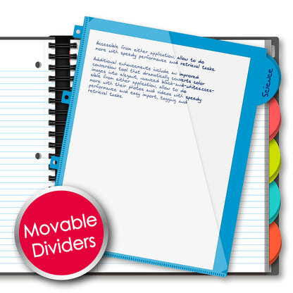 iQ+ Premium 10 Subject Poly Notebook College Ruled  11 x 9in 250 Sheets 58900