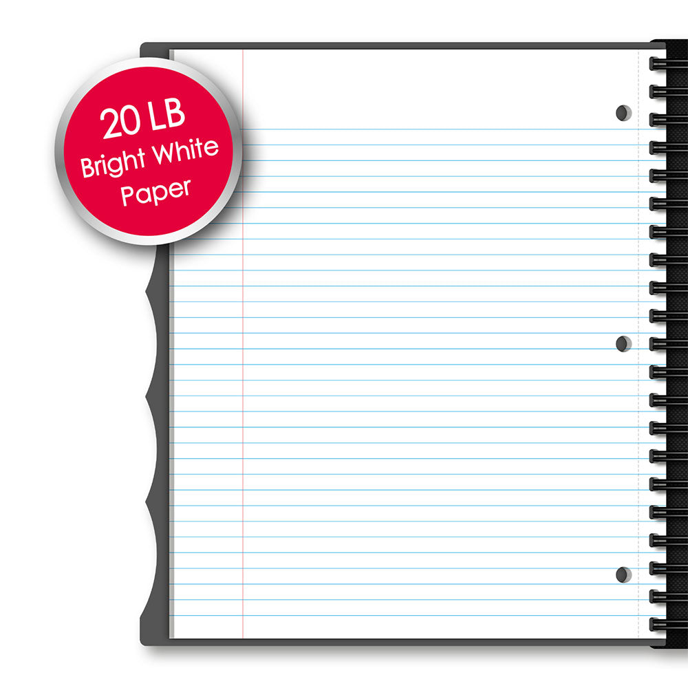 iQ+ Premium 10 Subject Poly Notebook College Ruled  11 x 9in 250 Sheets 58913