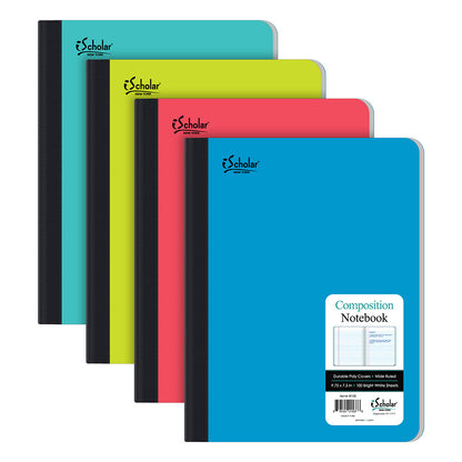 Poly Covers Color Composition Notebook Wide Ruled 9.75 x 7.5in 100 Sheets 59100