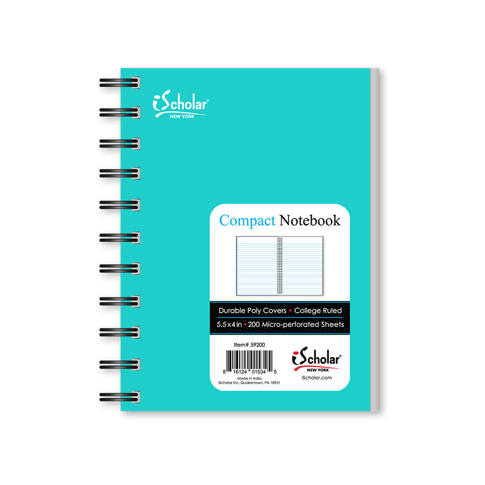 Compact Poly Cover Fat Book  College Ruled 5.5" x 4"  200 Sheets 59200