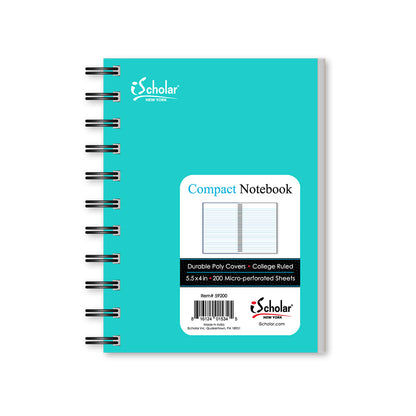Compact Poly Cover Fat Book  College Ruled 5.5" x 4"  200 Sheets 59200