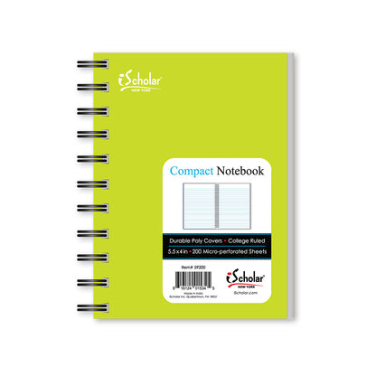 Compact Poly Cover Fat Book  College Ruled 5.5" x 4"  200 Sheets 59200