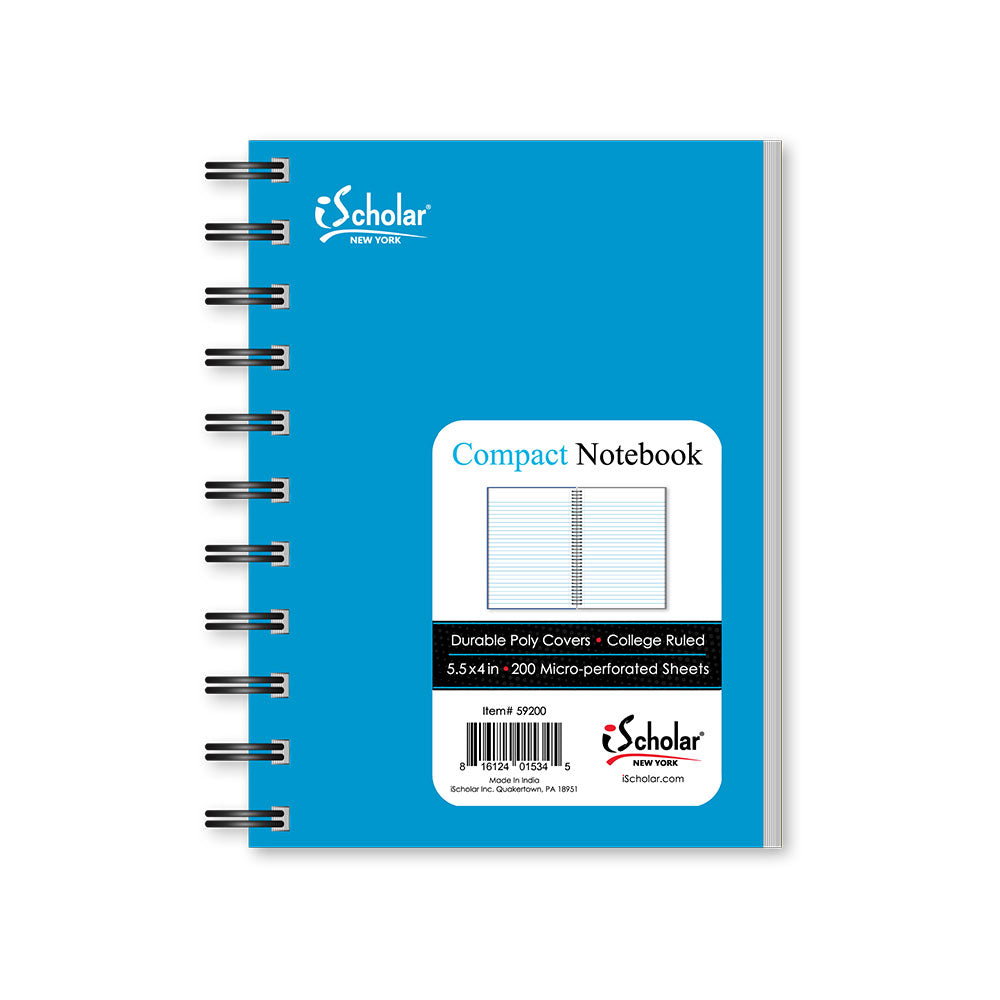 Compact Poly Cover Fat Book  College Ruled 5.5" x 4"  200 Sheets 59200
