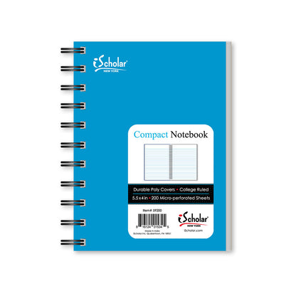 Compact Poly Cover Fat Book  College Ruled 5.5" x 4"  200 Sheets 59200
