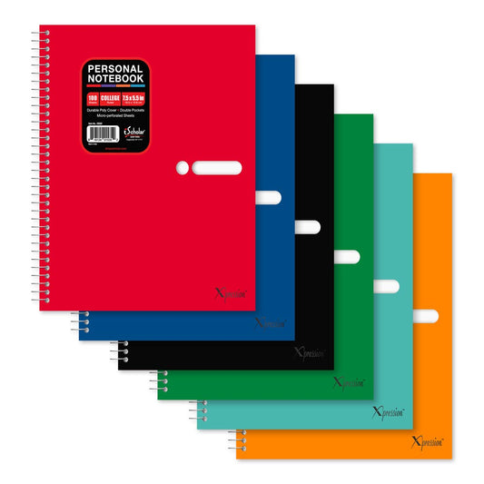 Personal Poly Notebook College Ruled 7.5" x 5.5"  100 Sheets 59502