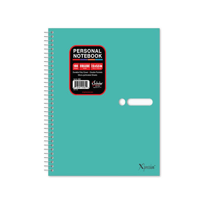 Personal Poly Notebook College Ruled 7.5" x 5.5"  100 Sheets 59502
