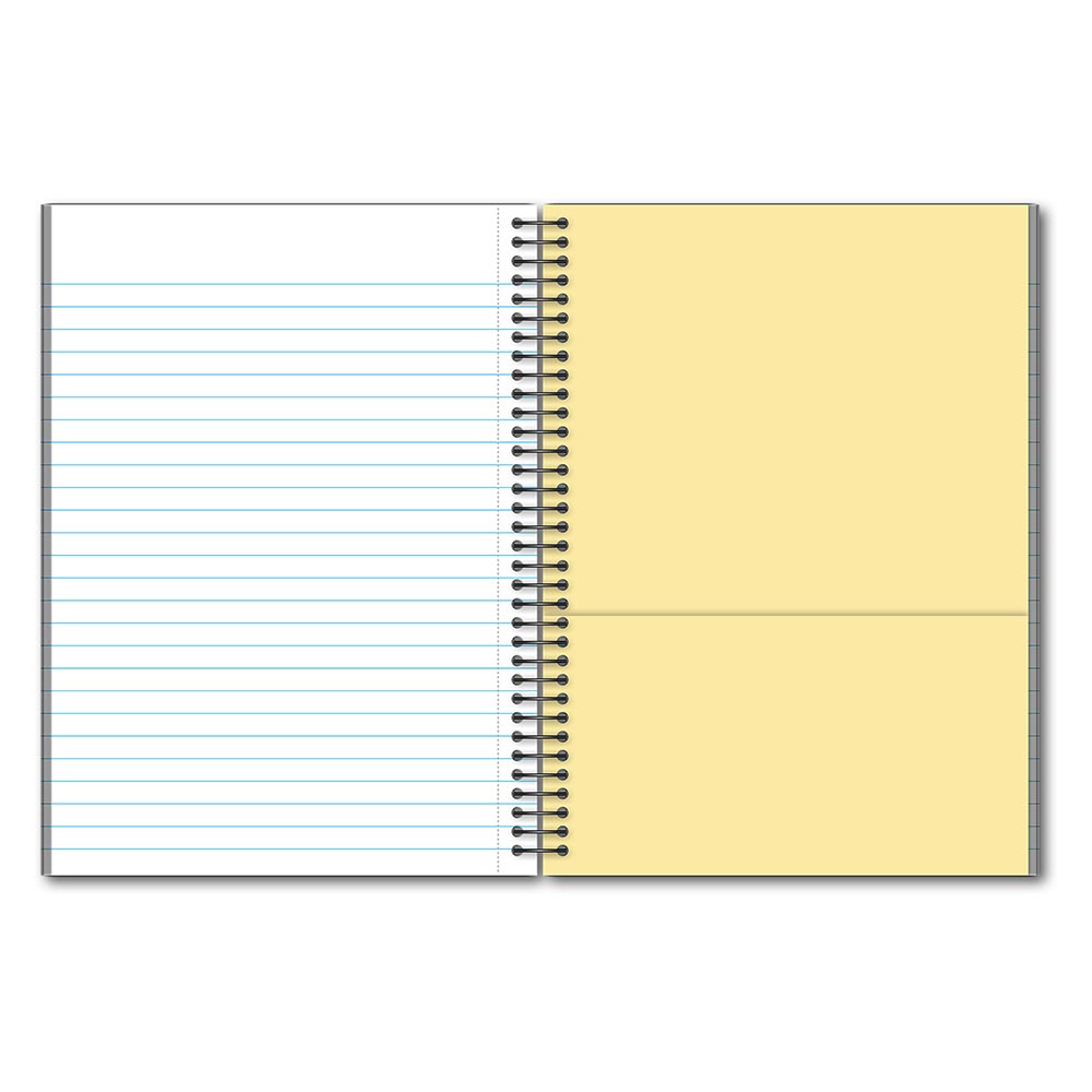 3 Subject Poly Notebook College Ruled 8.3" x 6" 120 Sheets 59604