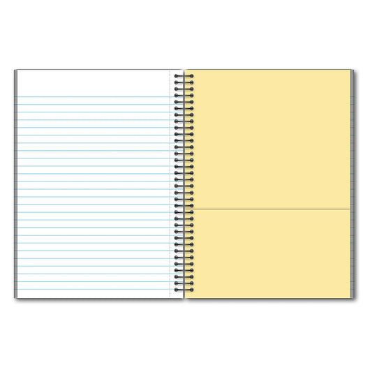 3 Subject Poly Notebook College Ruled 8.3" x 6" 120 Sheets 59604