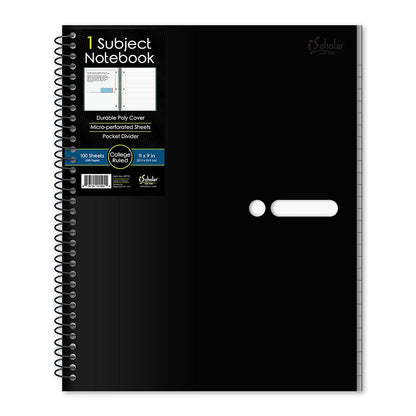 1 Subject Poly Notebook College Ruled 11" x 9" 100 Sheets 59712
