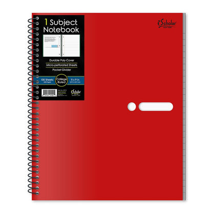 1 Subject Poly Notebook College Ruled 11" x 9" 100 Sheets 59712