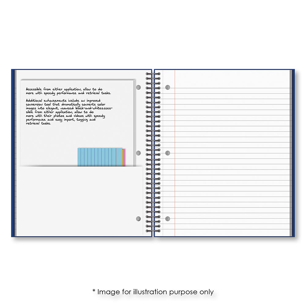 3 Subject Poly Notebook College Ruled 11" x 9" 150 Sheets 59714