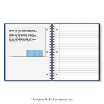 5 Subject Poly Notebook College Ruled 11" x 9" 200 Sheets 59716