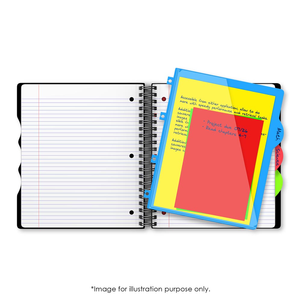 Iq Notes Layout Notebook iQ Premium 3 Subject Poly Notebook Wide Ruled 10.5 x 8.5in 150 Sheets ...