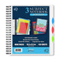 iQ Premium 3 Subject Poly Notebook Wide Ruled 10.5 x 8.5in 150 Sheets 59903
