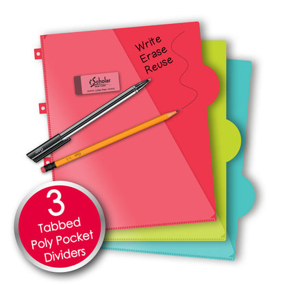 iQ+ Premium 3 Subject Poly Notebook College Ruled  11 x 9in 150 Sheets 59904