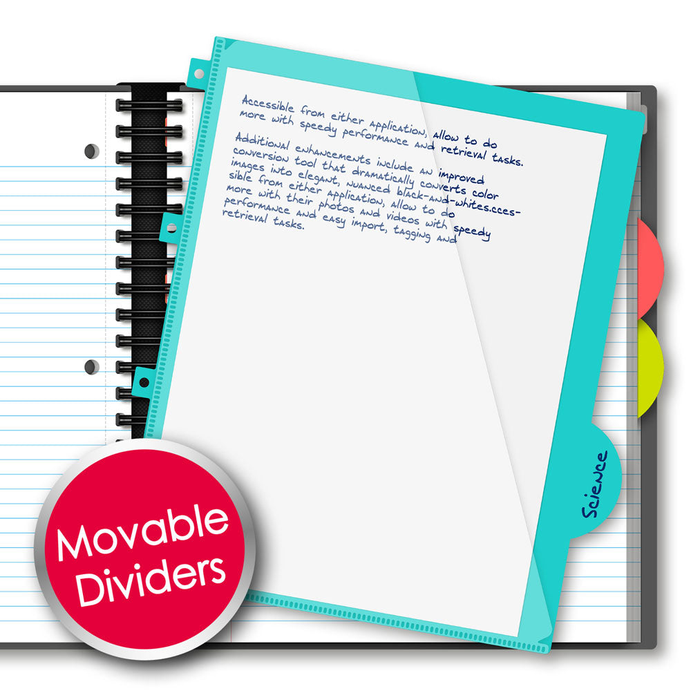 iQ+ Premium 3 Subject Poly Notebook College Ruled  11 x 9in 150 Sheets 59904