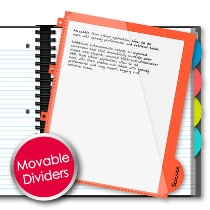 iQ+ Premium 5 Subject Poly Notebook College Ruled  11 x 9in 200 Sheets 59906