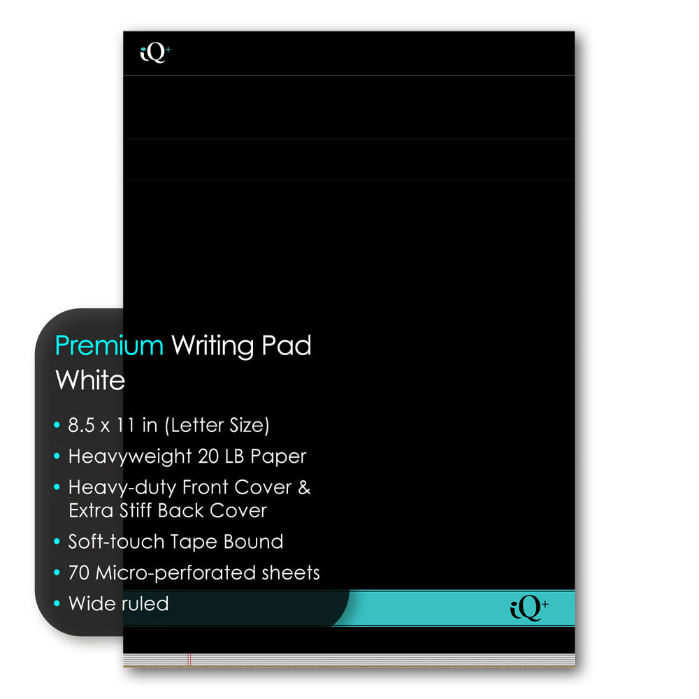 iQ+ Premium Writing Pad White 8.5 x 11in 70 Sheets 60180
