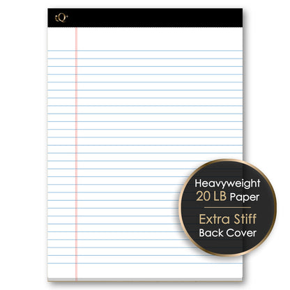 6 Pack iQ+ Premium Writing Pad White 8.5 x 11in 300 Sheets 68106