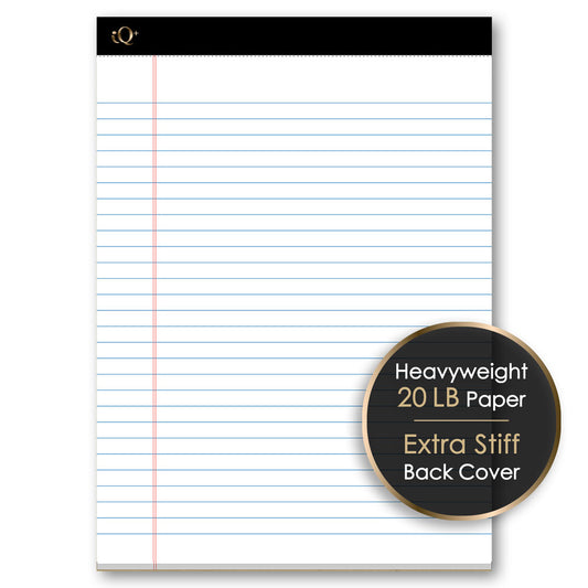 6 Pack iQ+ Premium Writing Pad White 8.5 x 11in 300 Sheets 68106