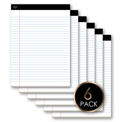 6 Pack iQ+ Premium Writing Pad White 8.5 x 11in 300 Sheets 68106