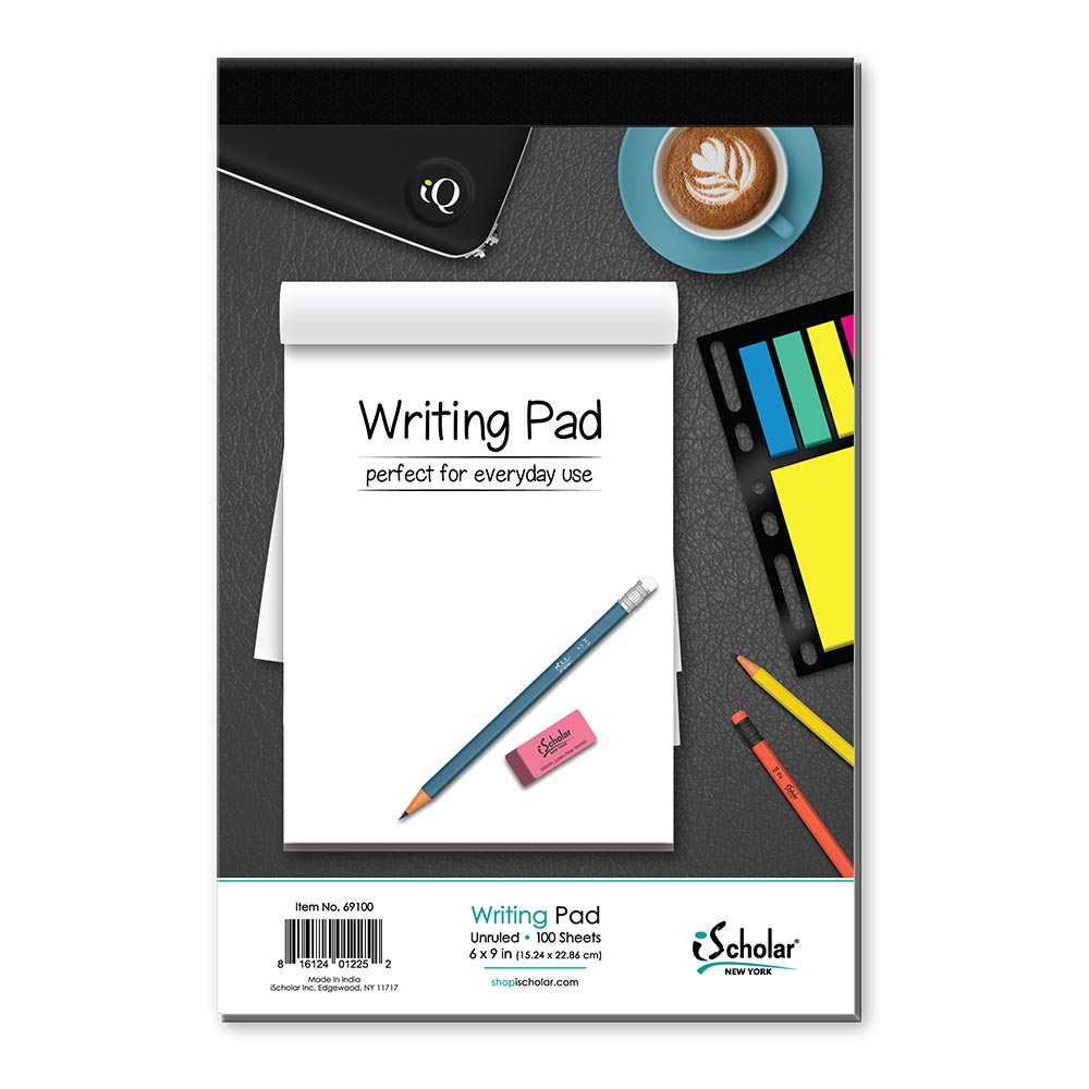 Writing Pad Unruled 6 x 9in 100 Sheets 69100