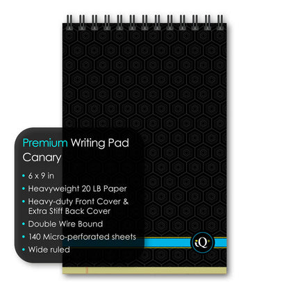 iQ+ Premium Writing Pad Canary Double Wire 6 x 9in 140 Sheets 69120