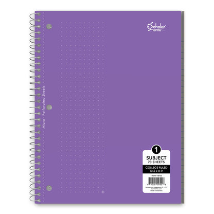 1 Subject Wirebound Notebook College Ruled 10.5 x 8in 70 Sheets  78102