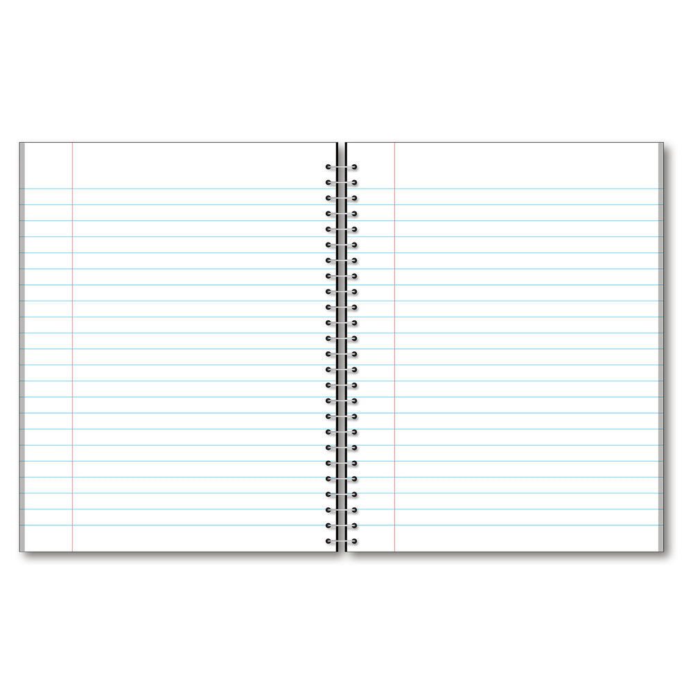 3 Subject Wirebound Notebook Wide Ruled 10.5 x 8in 120 Sheets 78103