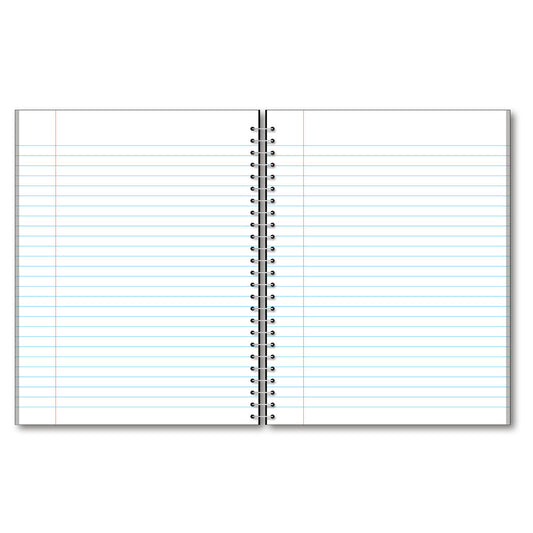 3 Subject Wirebound Notebook College Ruled 10.5 x 8in 120 Sheets 78104